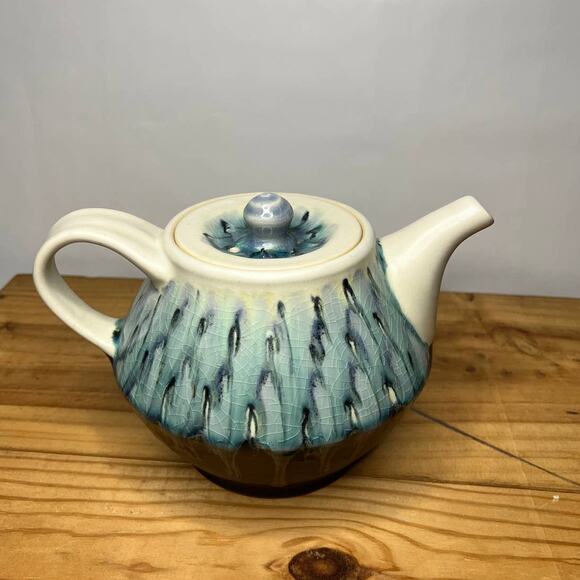 Teapot Ceramic Glazed Porcelain Pottery Jennifer Graff Ceramic Artist No Flaws - Picture 2 of 11